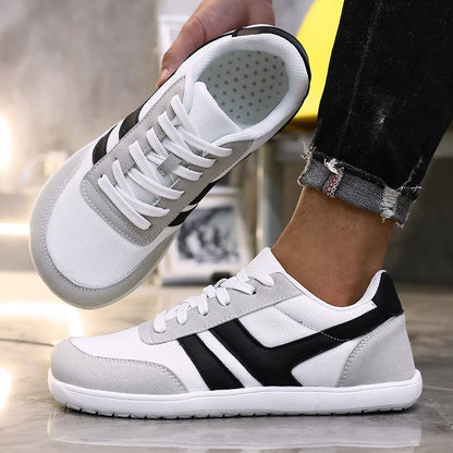 Pánské tenisky s širokou špičkou Barefoot Shoes, minimalistické, prodyšné a pohodlné boty na venkovní chůzi, sportovní ležérní modré boty 2025