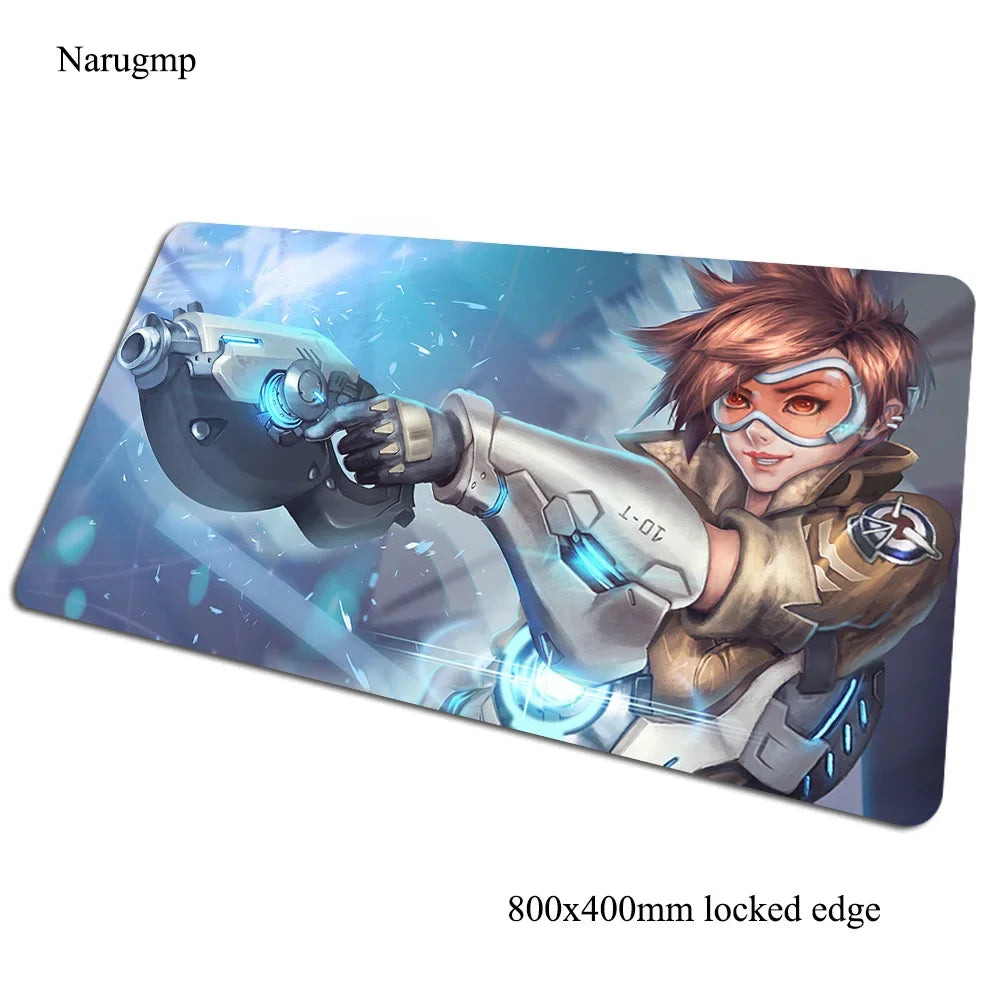 Podkładka pod mysz Overwatch 80x40cm, gamingowa podkładka na biurko, duża mata dla gracza na PC, prezent na Halloween do komputera i notebooka