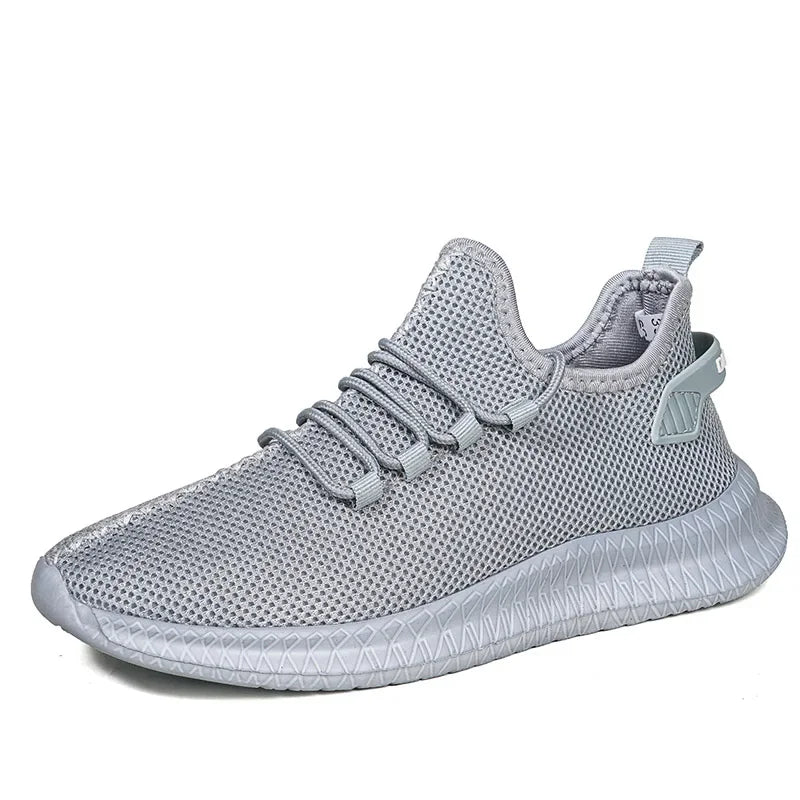 Adidași casual antiderapanti pentru bărbați, respirabili, pentru jogging, antrenament, drumeții, sport și alergare în aer liber, din tricot țesut, cu șireturi