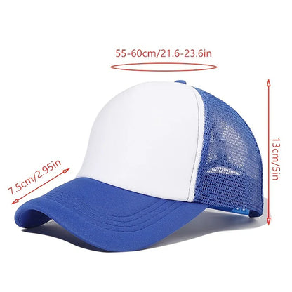Fashion Cute SpongeBobs Print Baseball Cap Cartoon Men Women Summer Sun Mesh Hat Anime Adjustbale Sunshade Golf Cap Trucker Hat