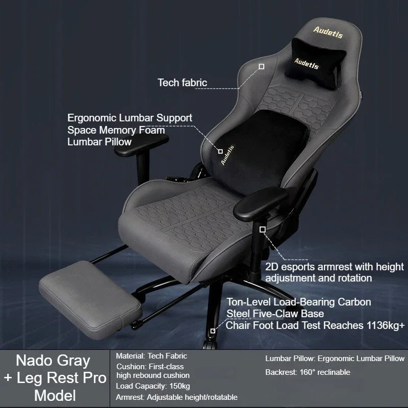 Office Ergonomic Gaming Chair Computer Desk Chair with Armrests, Comfortable Ergonomic Gaming Chair for Home Office, Bedroom & Gaming Room, Technology Fabric Executive Chair