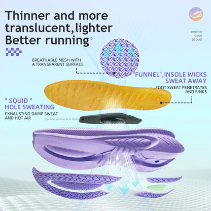 Onemix New Original - Scarpe sportive da running da uomo, ammortizzanti, morbide, leggere, in mesh traspirante, antiscivolo, sneakers con cushioning