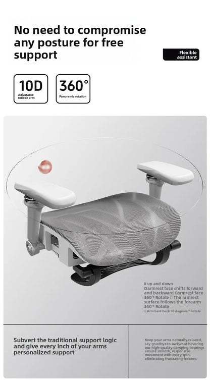 Przenośny minimalistyczny fotel ergonomiczny z podłokietnikiem 10D, fotel komputerowy, biurowy, do nauki i gamingowy Gravitysturdy and durable