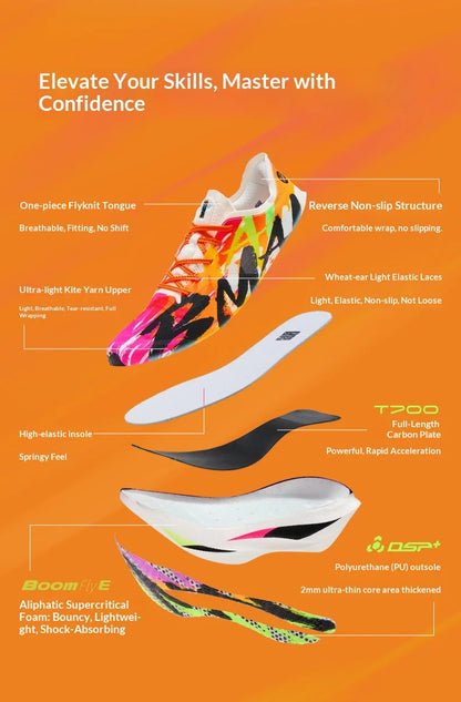 BMAI Ademende 20 km marathon-sneakers voor heren met dempende koolstofplaat – sportschoenen voor heren – casual luxe sportschoenen – hardloopschoenen voor heren