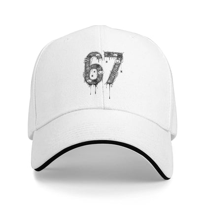 67 Six Seven 6-7 Baseballkeps Populär Steal Brainrot Gaming Meme Sandwich Caps Män Kvinnor Andningsbar Dad Hat Utomhus