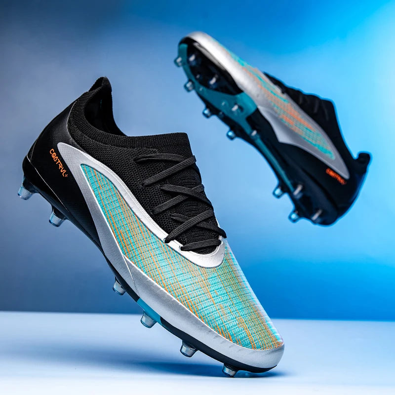 Nouvelles chaussures de football pour hommes, crampons longs pour adultes, chaussures de sport pour l'entraînement en extérieur, respirantes, antidérapantes, confortables pour les garçons, pour les matchs