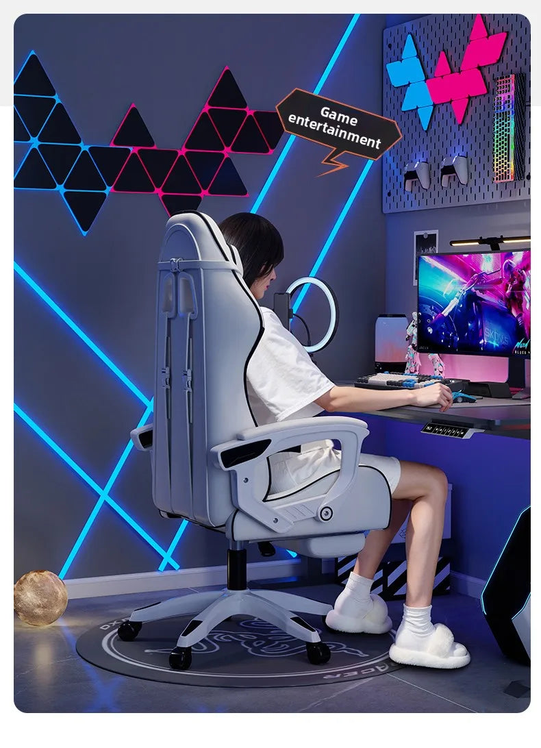 Muška e-sports stolica udobna je za dugotrajno sjedenje, računalna stolica može se nagnuti za opuštanje, naslon
