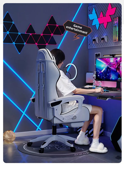 Muška e-sports stolica udobna je za dugotrajno sjedenje, računalna stolica može se nagnuti za opuštanje, naslon