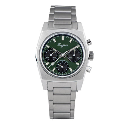 Sugess S419 Series 37mm Original Swanneck Movement Chronograph Master Mens Watch Mechanical Wristwatch Dome Sapphire Crystal New