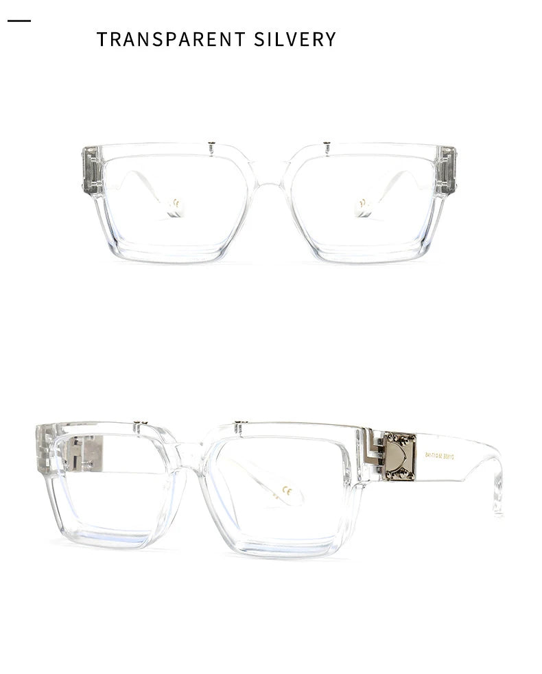 Cycling Brand Rectangle Sunglasses Men Women Luxury Shades Retro Square Sun Glasses Eyewear Trend Punk Eyeglasses For Male
