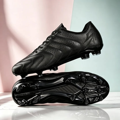 Chaussures de football professionnelles AG/FG, semelle extérieure en TPU antichoc, tige respirante en tissu PU, résistantes à l'usure et antidérapantes pour adultes et enfants
