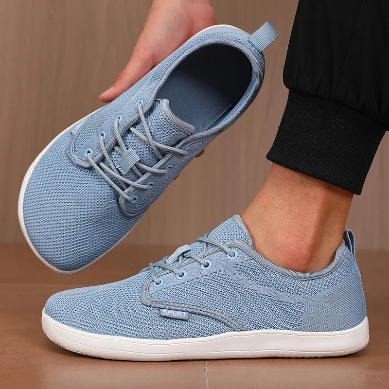 Atmungsaktive Sommer-Flachschuhe für Damen, leichte Mesh-Schuhe, bequeme Wanderschuhe, Herren-Schuhe für breite Füße, weiche Sohle, Freizeitkleidung, Barfuß