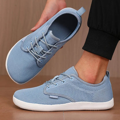 Atmungsaktive Sommer-Flachschuhe für Damen, leichte Mesh-Schuhe, bequeme Wanderschuhe, Herren-Schuhe für breite Füße, weiche Sohle, Freizeitkleidung, Barfuß
