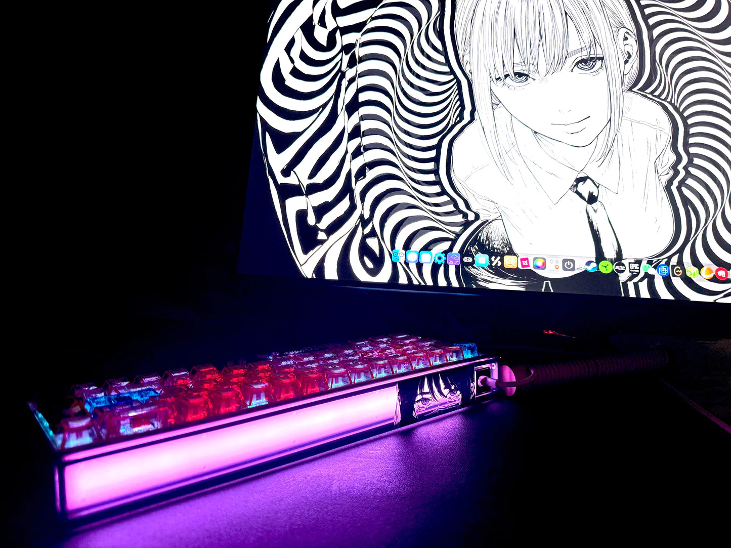 Nuevo AULA HERO 68HE/ULTRA Kits sticker: teclado gaming con interruptores magnéticos y accesorios para teclado mecánico personalizado con cable para e-sport