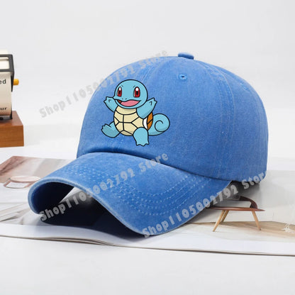 Pokemons Baseball Caps Pikachu Kawaii Anime Figures Sunshade Hats Summer Outdoor Parent Child Sunhat Trendy Duck Tongue Cap Gift