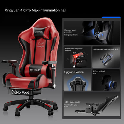 New Gaming Chair 9D Mechanical Dynamic Armrests 3D Lumbar Support Wide Seat Ergonomic Chair Gaming  Live Streaming  Swivel Chair