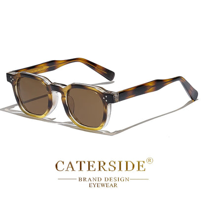 CATERSIDE New Fashion Punk Men Sunglasses Frame Square Personalized Design Sun Glasses Women Travel Party Business Festival Gift