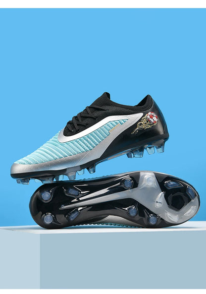 Nouvelles chaussures de football pour hommes, chaussures de sport d'extérieur, chaussures de football pour garçons, respirantes, confortables, crampons longs, chaussures d'entraînement pour adultes, antidérapantes