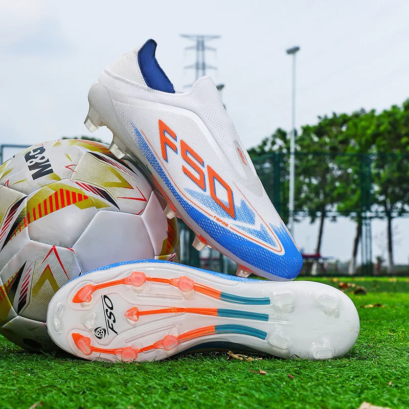 Nouvelles Chaussures de Football pour Hommes, Baskets de Futsal d'Extérieur, Crampons Antidérapants de Haute Qualité pour Match sur Gazon, Chaussures de Foot Montantes Légères, Meilleures Ventes