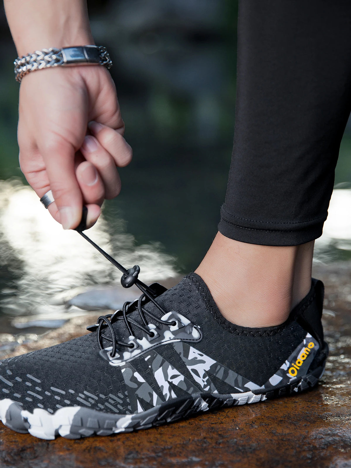 Oiaano Nouvelles chaussures de plage à séchage rapide « Camo » pour homme et femme, sandales aquatiques, baskets aquatiques pour homme, chaussures de sport et de marche