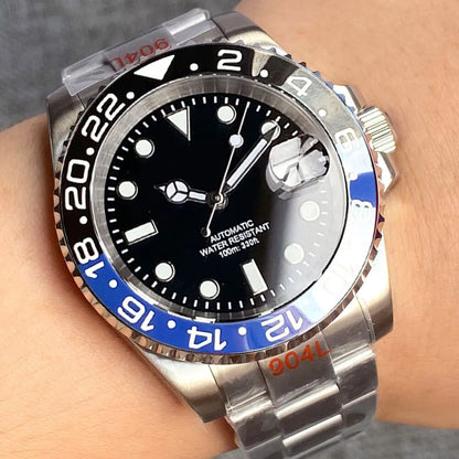 Reloj automático para hombre Miyota8215 resistente al agua 200m, reloj de buceo 40mm, movimiento mecánico, luminoso, correa Jubilee y hebilla Glide Lock