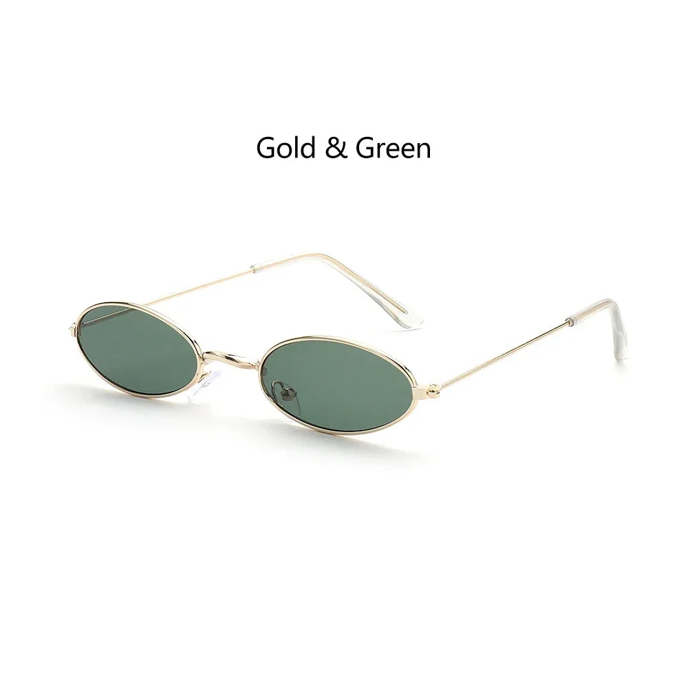 1PC Unisex Retro Small Frame Oval Sunglasses UV400 Fashion Design Sun Glasses Summer Vintage Shades Eyeglasses Accessories