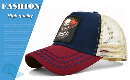 Anime Patch Baseball Caps Men Women Snapback Hats Streetwear Hip Hop Visor Caps Mesh Breathable Dad Sun Hat Unisex Trucker Hats