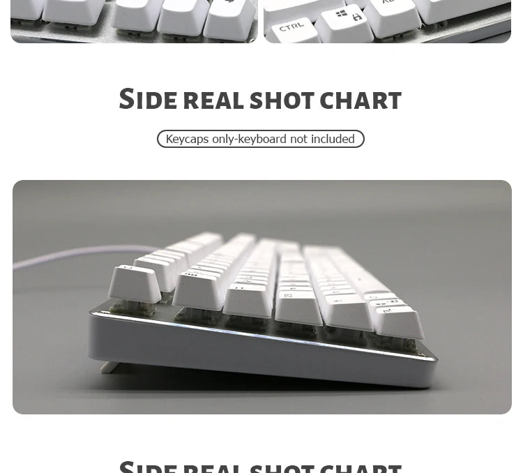104 Tasten Koreanische, französische, russische, spanische und deutsche hintergrundbeleuchtete Tastenkappen für mechanische Tastaturen mit MX-Switches, OEM-Profil, ABS-Keycaps, DIY