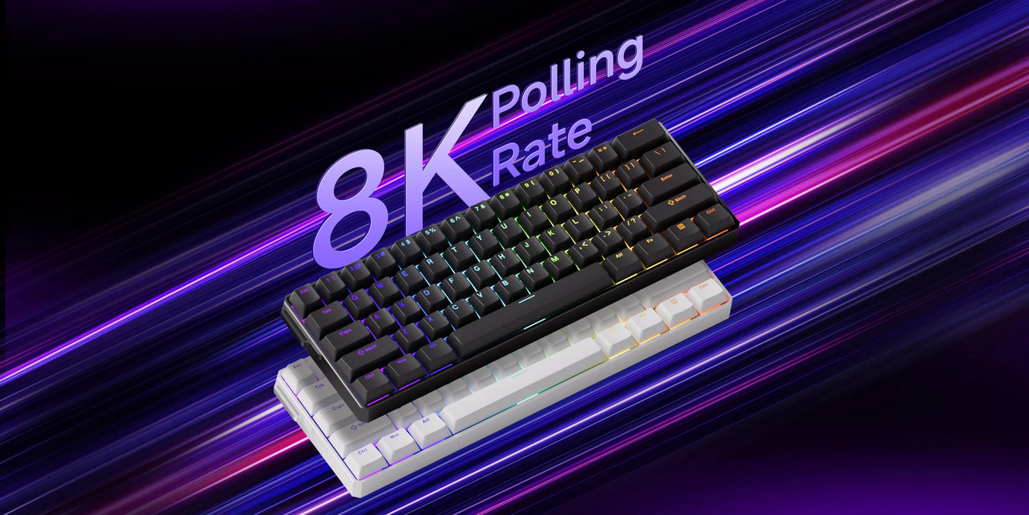 Teclado gaming mecánico Akko MonsGeek FUN60 Ultra con interruptores magnéticos 60%, Rapid Trigger, 8K HE/TMR, teclado gamer personalizado de aluminio