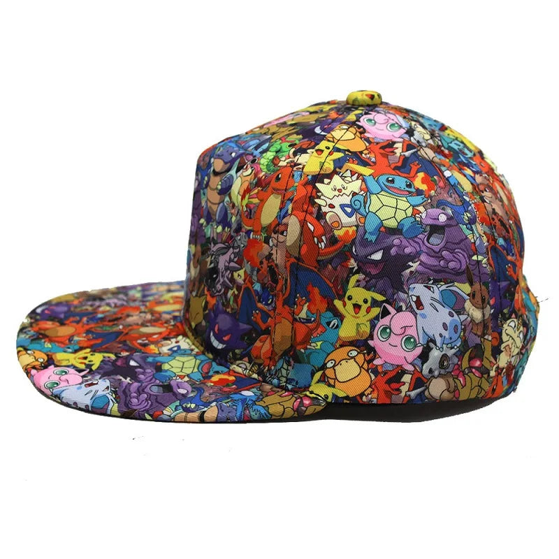 Pokemon Baseball Cap Pikachu Hat Pokemon Cosplay Hip Hop Cap for Girl Boy Children kids Anime Figures Toy Gift Cartoon Hat