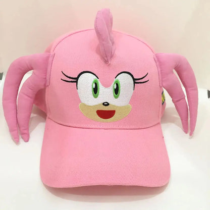 Shadow the Hedgehog 3D baseball cap for adults and children Sonic Amy Tails Knuckles printed flat edge ducktongue sun hat gifts