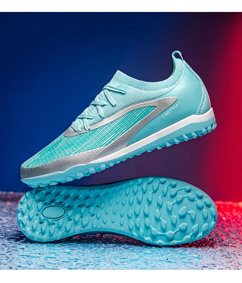 Nouvelles chaussures de football pour hommes, crampons longs pour adultes, chaussures de sport pour l'entraînement en extérieur, respirantes, antidérapantes, confortables pour les garçons, pour les matchs