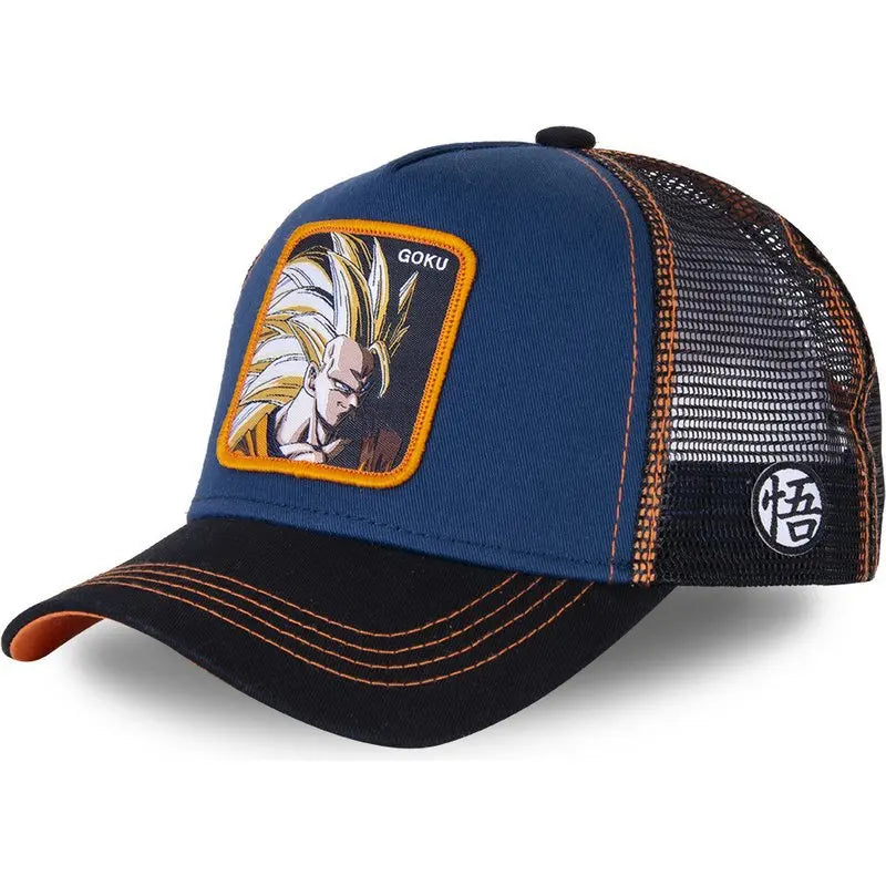 High Quality Dragon Ball Z Styles Anime Son Goku Cotton New Baseball Cap Men Women Hip Hop Dad Adjustable Mesh Hat Trucker Hat