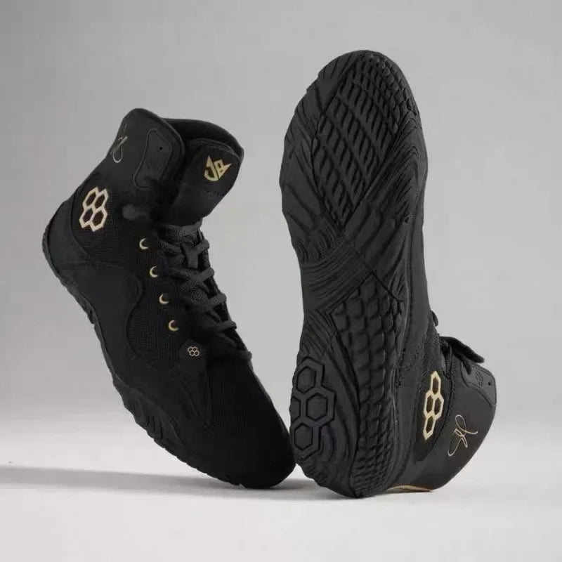 Sapato de Wrestling para Homem e Mulher, Calçado Desportivo de Competição, Ginásio e Treino, Alta Qualidade, Confortável, Sapato de Boxe Desportivo 36-45