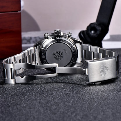 Montres pour hommes Rolls Timi Panda – Chronographe à quartz, modèle de luxe, verre saphir avec traitement antireflet, étanche, style sportif
