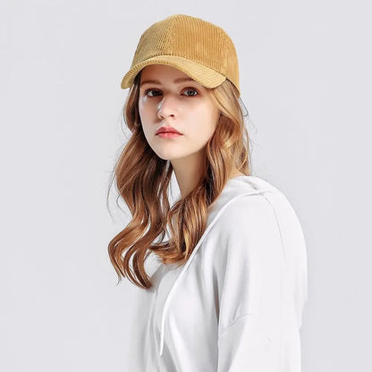 Unisex-baseballkeps i corduroy, justerbar solhatt, hiphop-keps för män