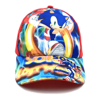 50-54cm Children's Sonic Cartoon Baseball Cap Anime Hedgehog ShadowTails Knuckles Character Sun Protection Cap Accessory Gifts