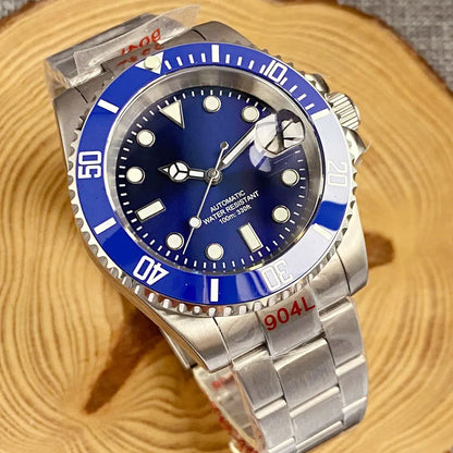 Reloj automático para hombre Miyota8215 resistente al agua 200m, reloj de buceo 40mm, movimiento mecánico, luminoso, correa Jubilee y hebilla Glide Lock