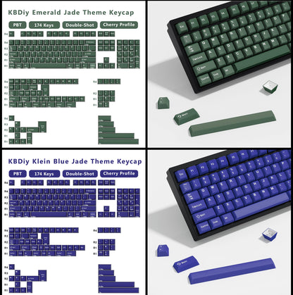 KBDiy 174 tasti/set keycap PBT GMK Apollo double shot minimalisti profilo ISO Cherry per tastiera meccanica da gaming compatibile MX