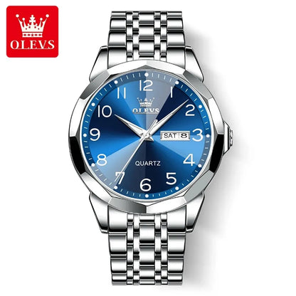 OLEVS 9970 muški sat – elegantan model s digitalnim brojčanikom, prikazom datuma i dana, vodootporan, luminescentan, kvarcni – originalni luksuzni sat