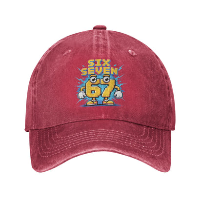 67 Meme Brainrot Six Seven Kids Gaming Gen Alpha Șapcă de baseball casual pentru bărbați, model Trucker, design en gros, șapcă Snapback pentru activități în aer liber