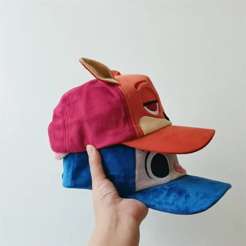 New Hot Cartoon Maniac Zootopia 2 Judith Nick Cute Cartoon Baseball Hat Duck Tongue Hat Leisure Travel Sunshade Photo Hat Gift