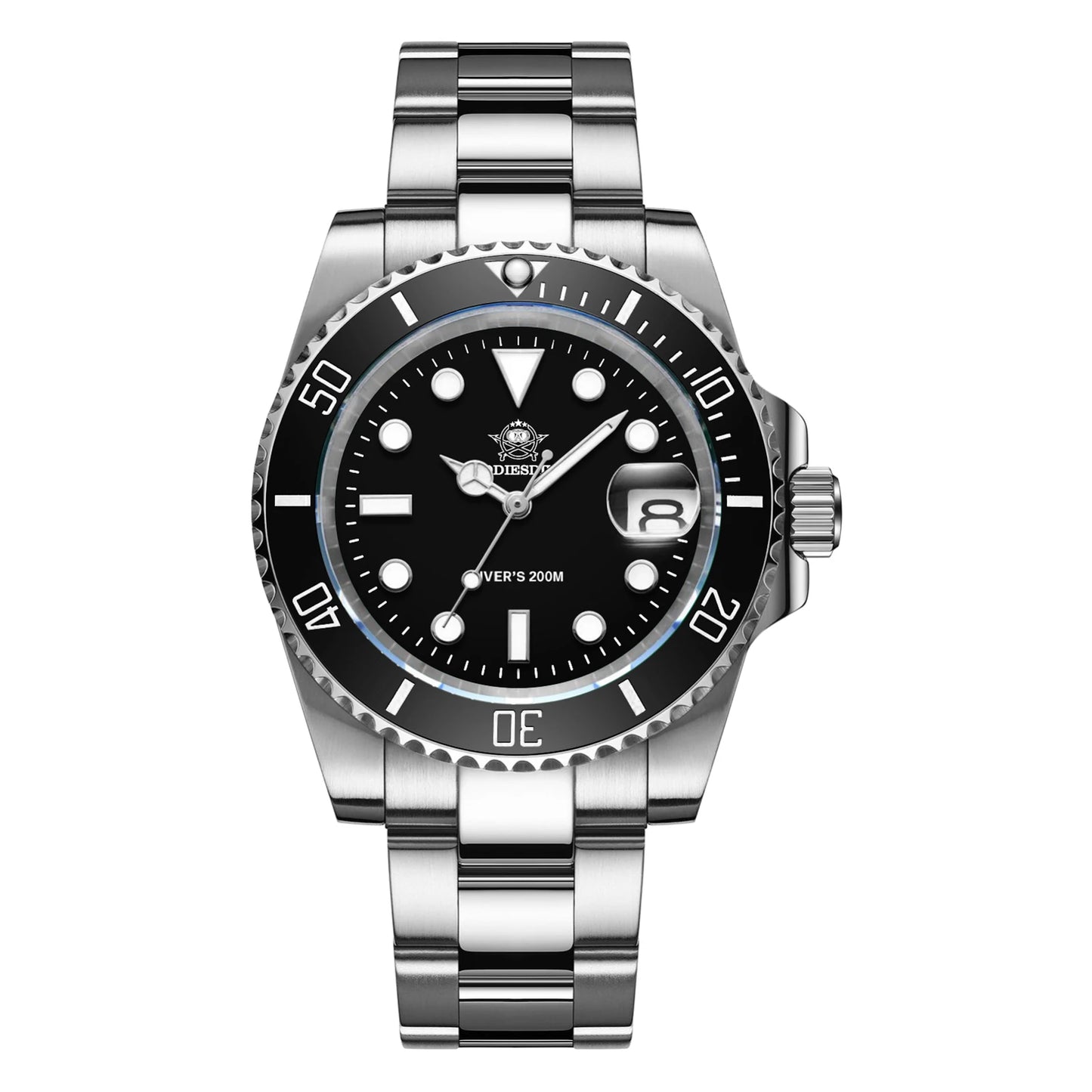 Orologio ADDIESDIVE in acciaio inox da uomo, al quarzo, stile business e casual europeo e americano, impermeabile, per sport outdoor