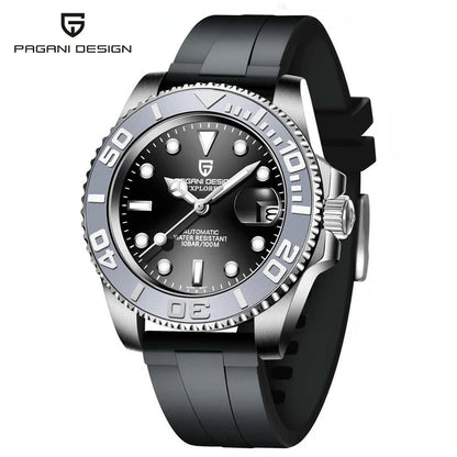 PAGANI DESIGN Luxury Mechanical Automatic Men's Watch Rose Gold Ceramic Rotating Frame Top Business watches for man reloj hombre