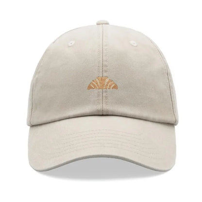 1pc Croissant Printing Retro Baseball Caps for Men,outdoor Leisure Washed Adjustable Dad Hat Faded Sports Sun Tralve Dailywear