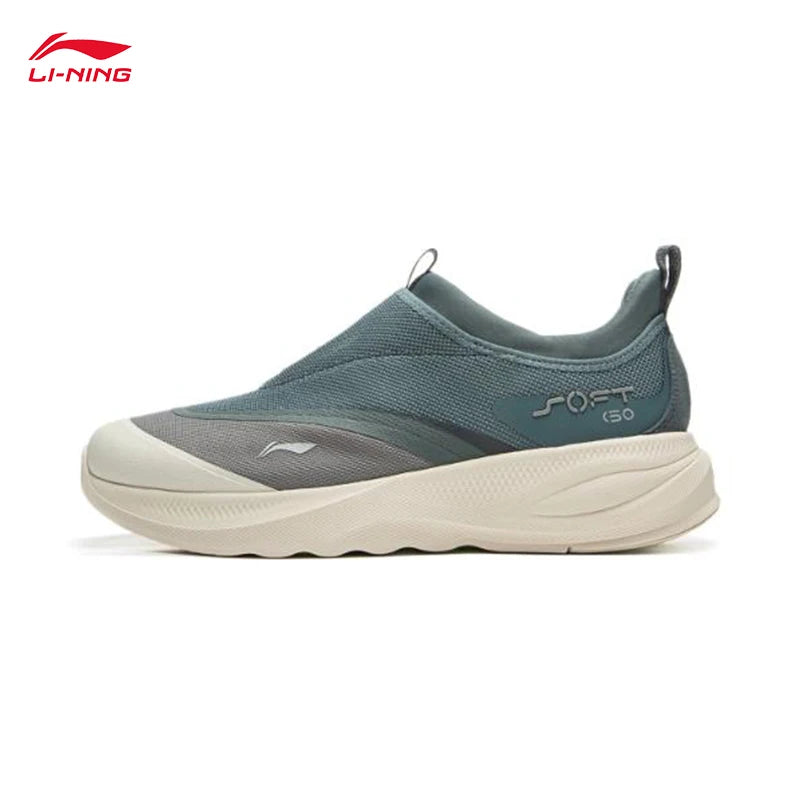 LI-NING SOFT GO 2 Sapatilhas de Caminhada para Homem Slip-on, Macias, com Calcanhar Espesso, Confortáveis, Resistentes, Desportivas e Casuais AGLV005
