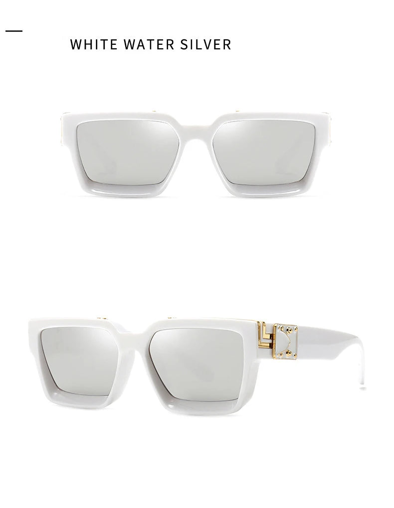 Cycling Brand Rectangle Sunglasses Men Women Luxury Shades Retro Square Sun Glasses Eyewear Trend Punk Eyeglasses For Male