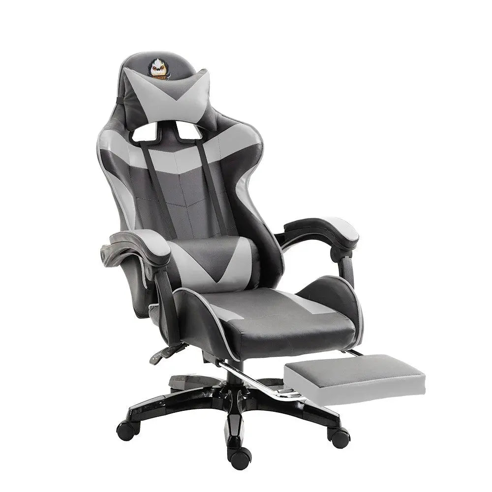 Cadeira gaming Poltrona gaming Cadeira de escritório ajustável em altura com função reclinável ajustável, orelhas de gato e almofadas
