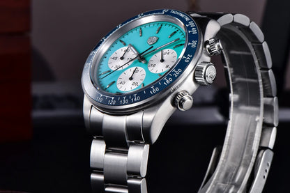 Montres pour hommes Rolls Timi Panda – Chronographe à quartz, modèle de luxe, verre saphir avec traitement antireflet, étanche, style sportif