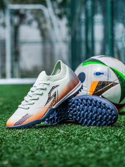 Chaussures de football TF pour adultes, semelle en caoutchouc résistante à l'usure pour terrain synthétique, chaussures de football légères en PU pour hommes, pour matchs sur gazon extérieur